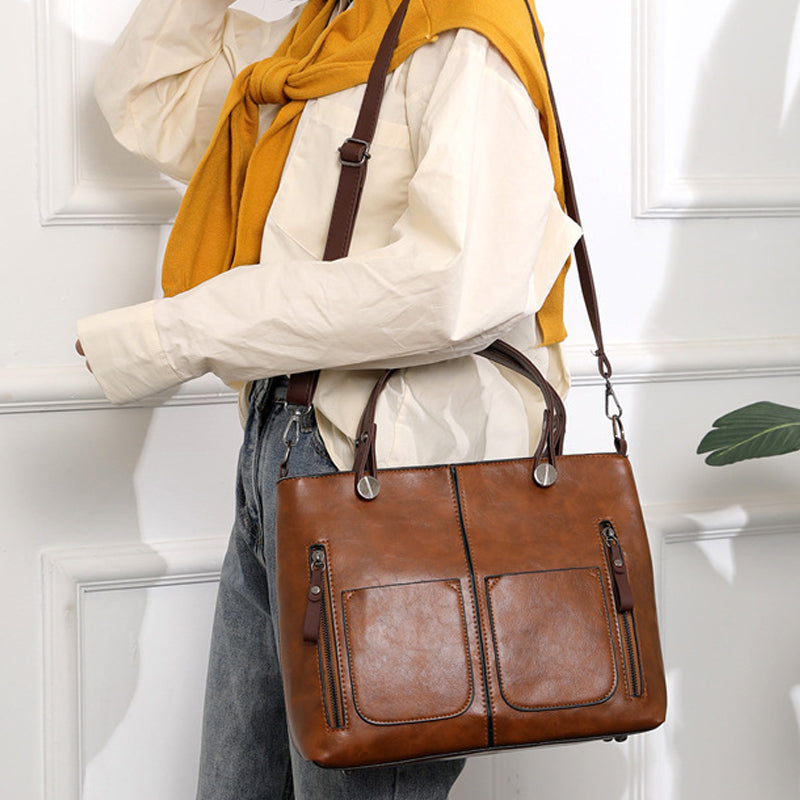 Ladies Vintage Leather Shoulder Bag