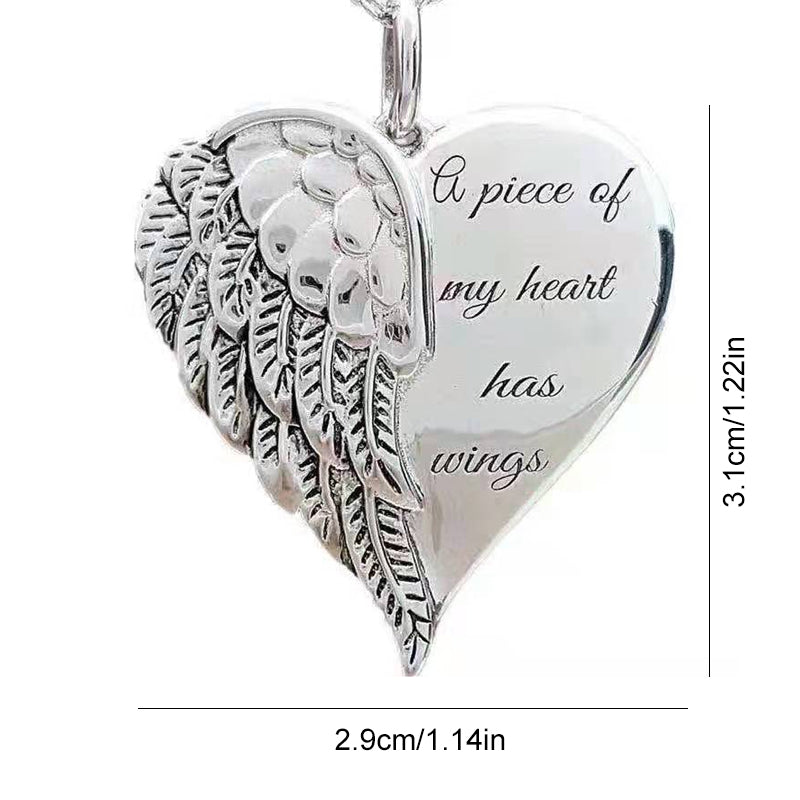 God Has You In His Arms, I Have You In My Heart Wing Necklace