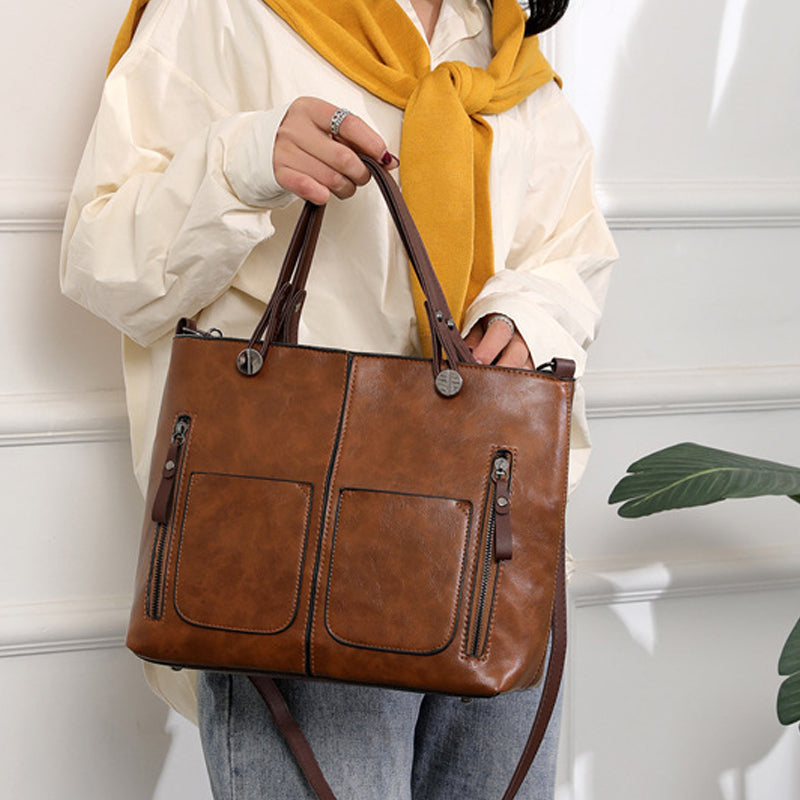 Ladies Vintage Leather Shoulder Bag