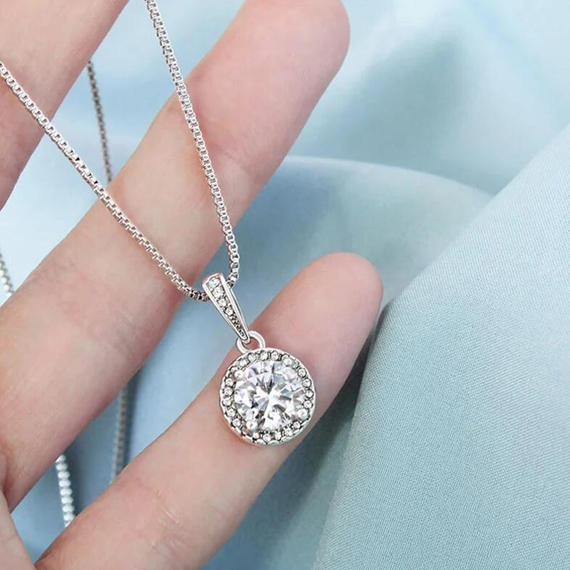 To My Soulmate Sparkling Round Created Necklace  - 🔥🔥Pre-sale For A Limited Time With The Lowest Discount