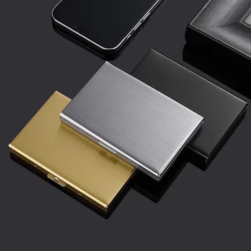 Ultra-thin Anti-theft Brush Anti-demagnetization Metal Card Case