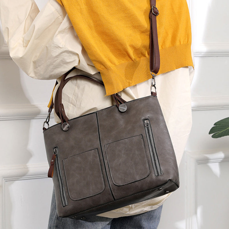 Ladies Vintage Leather Shoulder Bag