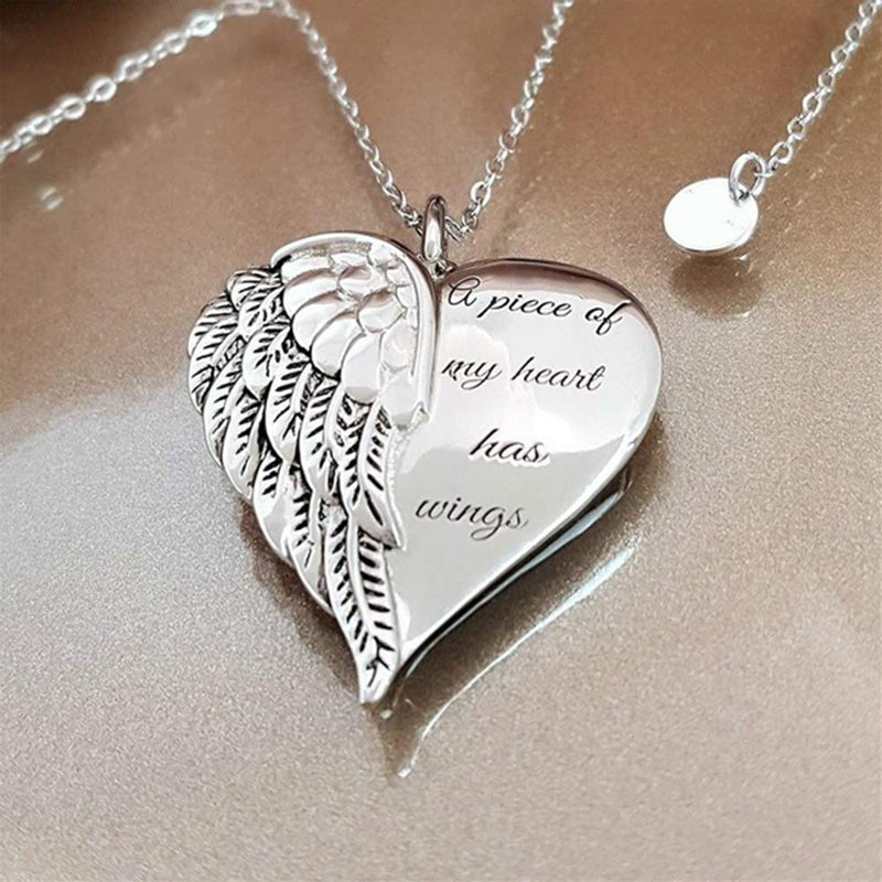 God Has You In His Arms, I Have You In My Heart Wing Necklace