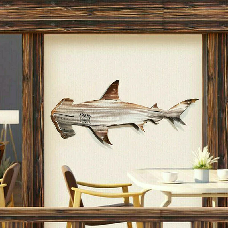 Metal Shark Art Wall Decor