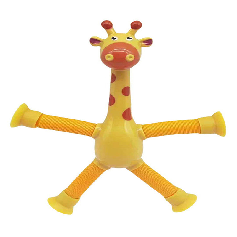 Telescopic suction cup giraffe toy