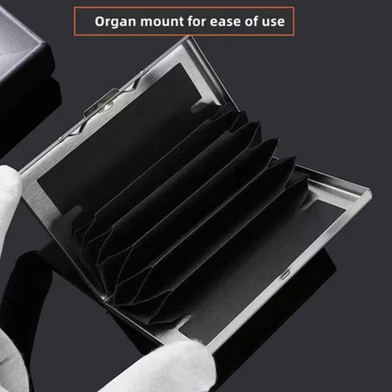 Ultra-thin Anti-theft Brush Anti-demagnetization Metal Card Case