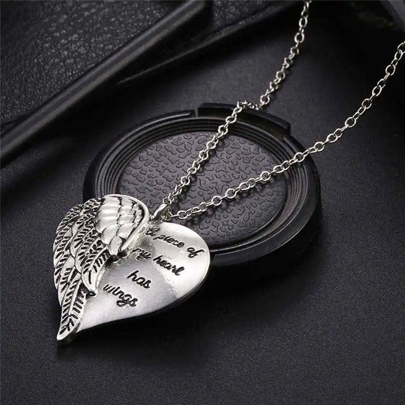 God Has You In His Arms, I Have You In My Heart Wing Necklace