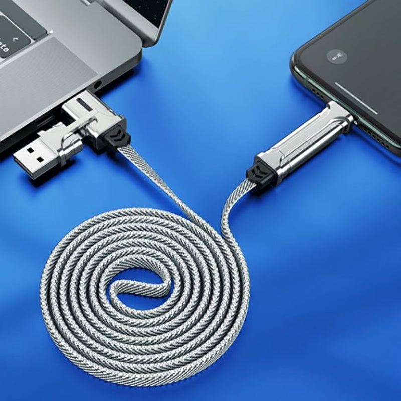 4-in-1 Nylon Braided Fast Charging Cable