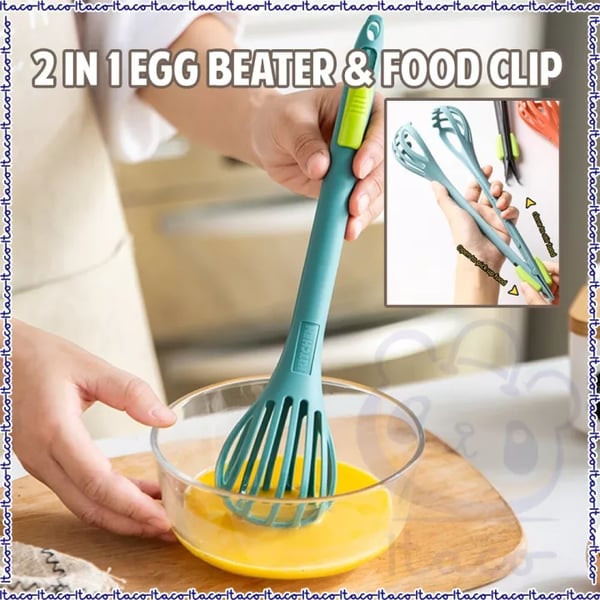 2 in 1 Food Clip & Egg Whisk