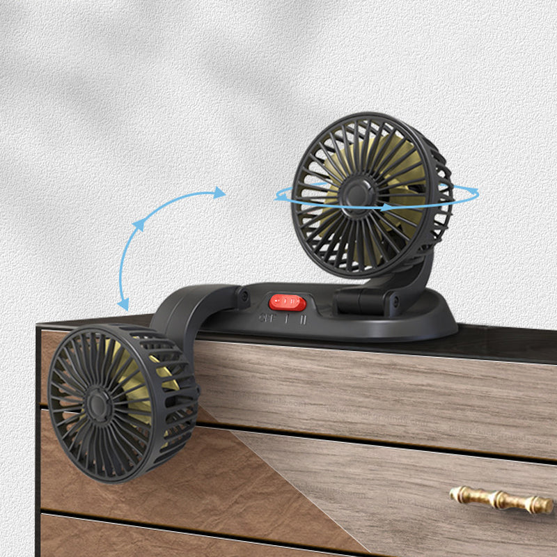 Foldable Car Dual-Head Fan