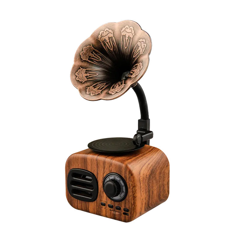 Retro Wooden Phonograph Bluetooth Speaker