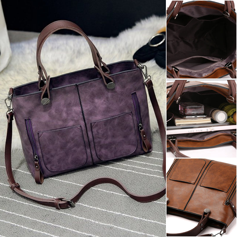 Ladies Vintage Leather Shoulder Bag