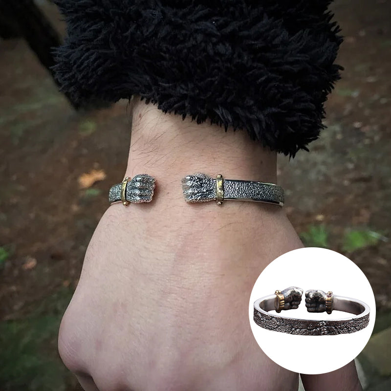 Sterling Silver Power Fist Bracelet