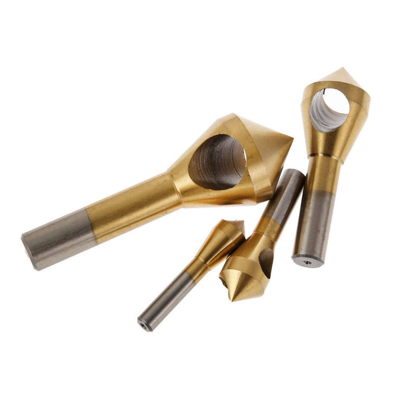 Titanium Coated Countersink Chamfer Tool（4 PCS）