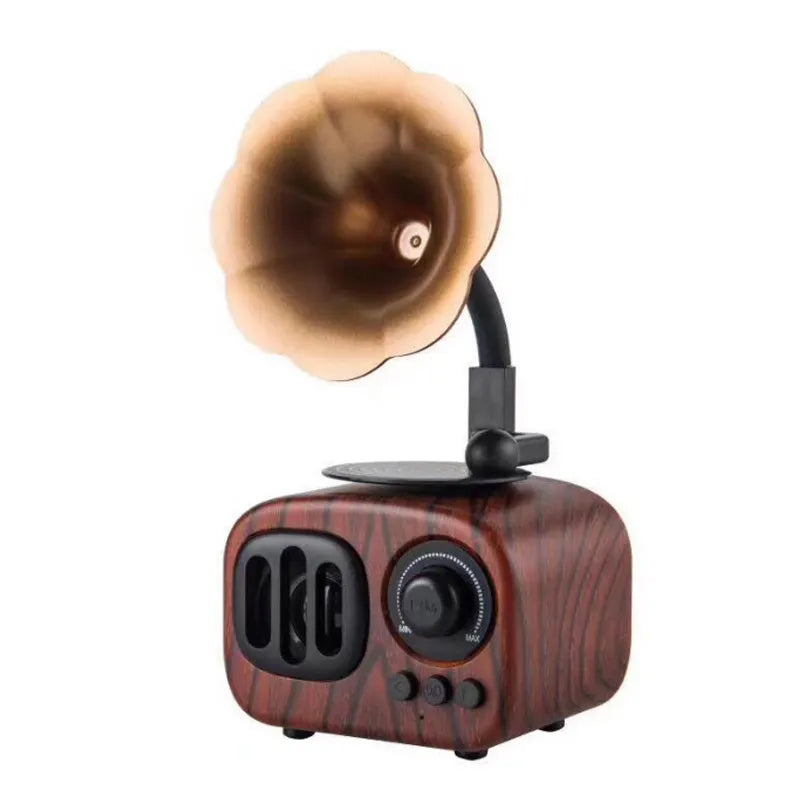 Retro Wooden Phonograph Bluetooth Speaker